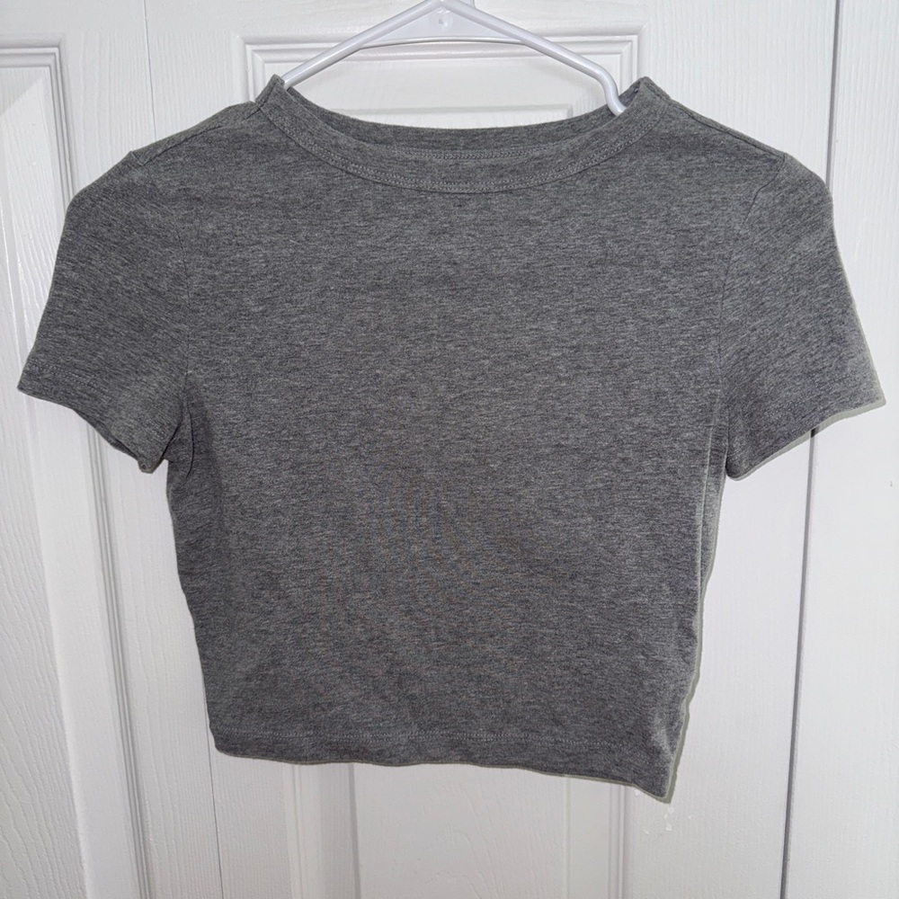 Wild Fable Heather Gray Women's Crop Top